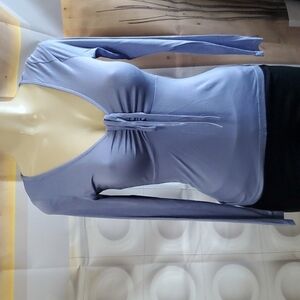 NWT Pret-a-porTEE Cinched Front long sleeve top Size XS